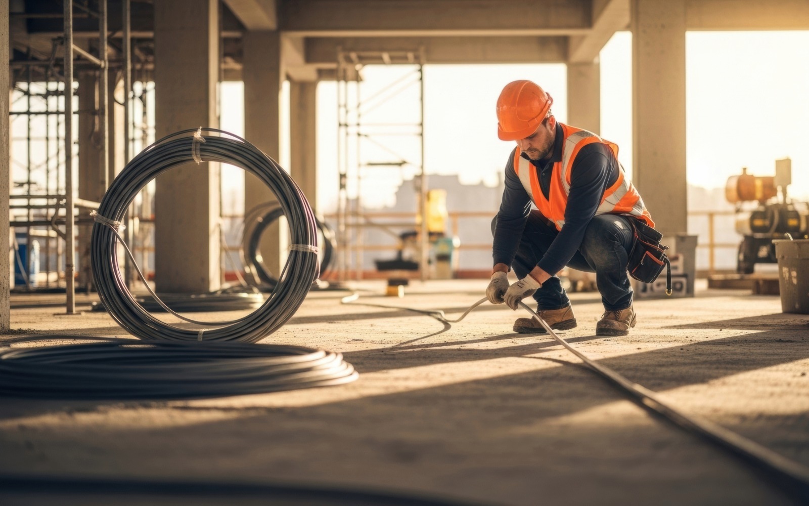 Commercial electrical construction project