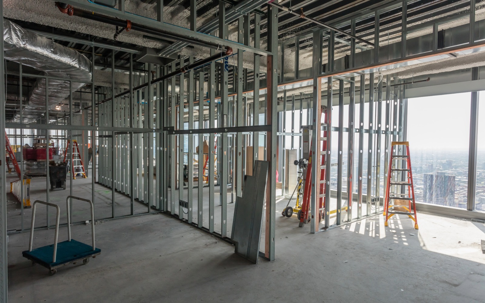 Commercial electrical construction project site